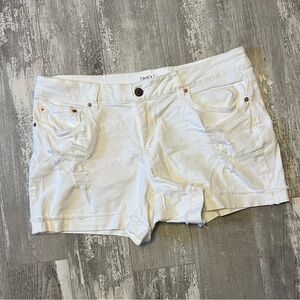 White Jean Shorts